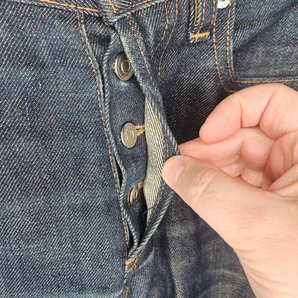 A.P.C. Petit Standard Jeans 27x33 Selvedge Japanese Distressed Straight Slim - Picture 4 of 12